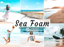 海滨旅拍温暖蓝调LR预设/手机修图LR预设 Sea Foam Lightroom Presets