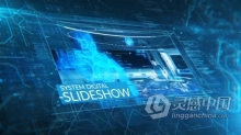 科幻未来效果时尚高科技系统数字幻灯片AE模板下载 System Digital Slideshow