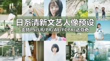 150款日系清新LR预设 日系清新文艺森系校园人像调色LR预设+LUT预设 支持PS/PR/AE/LR/FCPX/达芬奇