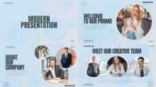 AE模板 干净清晰现代简单文本动画平滑过渡效果公司演示商业幻灯片 AE工程 AE文件