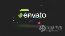 AE模板 现代简短故障扭曲效果游戏公司LOGO标志片头 AE工程 AE文件