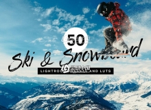 冬季运动电影色调LR预设/APP预设/LUT/Ski & Snowboard Lightroom Presets