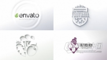 镂空LOGO挤压3D掉落水波浪动画明亮视频片头制作 AE模板 AE工程文件 Bright Logo Opener