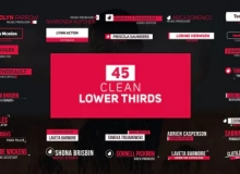 45种现代简介字幕条标题动画AE模板 Videohive Lower Thirds