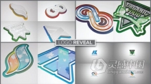 AE模板 3D纹理挤压形成LOGO动画视频片头制作 AE工程 AE文件