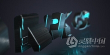 AE模板 三维金属发光材质视频片头 AE工程 AE文件