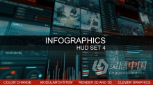 AE模板 HUD高科技智能图形信息图表动画视频 AE工程 AE文件