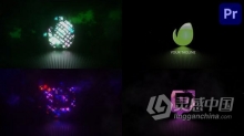 PR模板-酷炫方形故障高科技风格LOGO视频片头动画PR模板下载