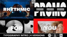 社交媒体动感视频片头快速时尚图文动画效果 AE模板 AE工程文件 Rhythmic Typography Promo