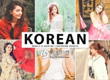 韩国外拍人像梦幻色调Lightroom预设+手机APP预设 Korean Lightroom
