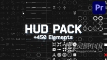 PR模板-450多种高科技HUD元素动画HUD Pack 第6部分下载