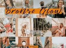 旅拍人像青铜色调Lightroom预设+手机版lr预设 Mobile LR Presets