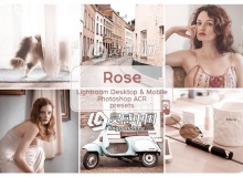 时尚玫瑰色调Lightroom预设 Rose Lightroom Desktop and Mobile Presets