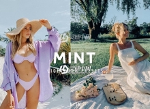 淡紫色薄荷调色LR预设+LR移动预设LILAC MINT LIGHTROOM PRESETS