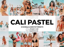 超现实电影胶片LR预设/旅拍视频调色LUT预设Cali Pastel Presets LUT