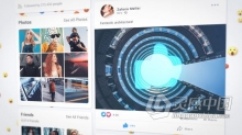 Facebook媒体平台个人主页简介展示动画视频效果 AE模板 AE工程文件 Facebook Intro