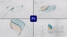 PR模板-3D建筑工程素描纸展示工业风标志线条动画绘图LOGO模板下载