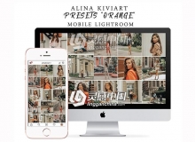 温暖橙黄色时尚人像手机版LR预设 Alina Kiviart-Orange& Mobile LR