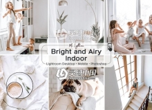 室内摄影干净明亮通透儿童Lightroom预设Bright and Airy Indoor LR