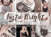 INS风复古通透胶片手机版lr预设 Insta Bright Mobile Lightroom Preset
