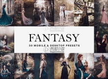 超现实神秘复古胶片LR预设+LUT预设 Fantasy Lightroom Presets & LUTs