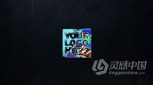 PR模板-涂鸦纸屑喷漆故障LOGO动画视频片头PR模板下载