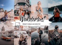 INS风旅拍电影胶片LR预设/手机修图预设 WANDERLUST LIGHTROOM PRESETS