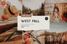 秋季质感电影胶片产品人像LR预设/手机APP预设 West Fall – 5 Lightroom Presets Pack
