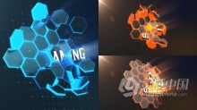 AE模板 3D六边形高科技未来派设计游戏电子竞技介绍LOGO视频片头 AE工程 AE文件