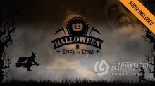 AE模板 Halloween Slideshows万圣节幻灯片南瓜头骨恐惧视频 AE工程 AE文件