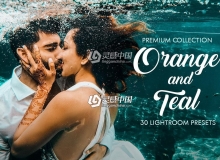 旅拍婚礼写真人像橙绿色调LR预设/APP滤镜 Orange and Teal Lightroom Presets