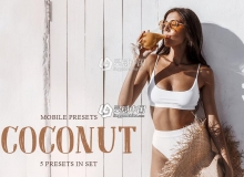 通透人像健康肤色INS人像LR预设/移动APP预设 Coconut Mobile Presets