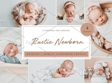 仿古新生儿Lightroom预设/手机APP照片滤镜 Lightroom Presets Rustic Newborn