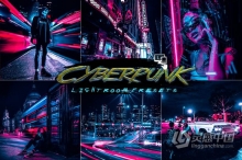 LR预设 城市街拍夜景赛博朋克效果LP预设与APP滤镜 2lagus  Cyberpunk Lightroom Presets