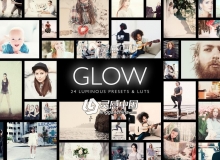 24个明亮电影色调风景人像Lightroom预设+LUT预设