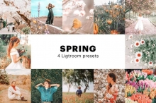 春暖花开春季旅拍风光人像LR预设+移动APP调色滤镜 4 Spring Lightroom Presets