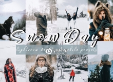奶油色调冬季人像Lightroom预设 Vibrant SNOW DAY Lightroom Presets