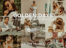 温暖复古城市旅拍人像LR预设/移动APP预设 Golden Days LR Presets