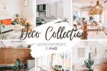 清新明亮室内装饰摄影Lightroom预设+APP预设 5 Presets Lightroom Déco Bundle