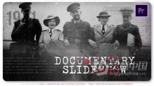 时间轴视频复古效果纪录片军事战争开场白PR模板下载 Historical Events Presentation