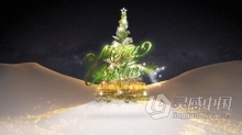 4K魔法黄金粒子动画演绎圣诞元素公司品牌新年节日祝福片头AE模板AE工程文件 Christmas Night