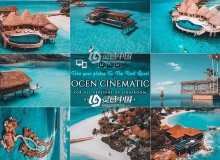 INS风旅拍风光电影蓝色调LR预设/APP预设 Cinematic Ocean Presets
