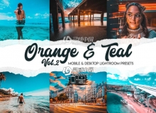 橙和蓝绿色卷2-15个高级Lightroom预设 Orange & Teal Vol. 2 Lightroom