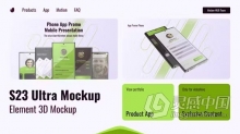 智能手机模型元素APP移动应用程序3D演示AE模板下载 Mockup Phone Element 3D
