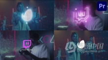 PR模板-小束圆点光效旋转式演绎彩色柔和灯光徽标LOGO动画工程文件下载