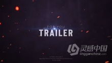 火花粒子动画金属文字标题效果视频电影预告片 AE模板 AE工程文件 Cinematic Trailer
