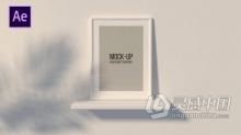 AE模板 白墙上框架展示公司品牌证书海报广告视频动画 AE工程 AE文件