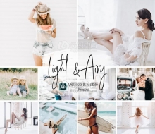 明亮通透人像Lightroom预设/移动APP调色滤镜 Light and Airy Lightroom Presets