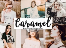 INS人像焦糖色调LR预设/移动APP预设Caramel Lightroom Presets