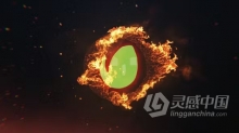 AE模版-烈火燃烧火花粒子火焰标志动画AE模版下载 Fire Logo Reveal